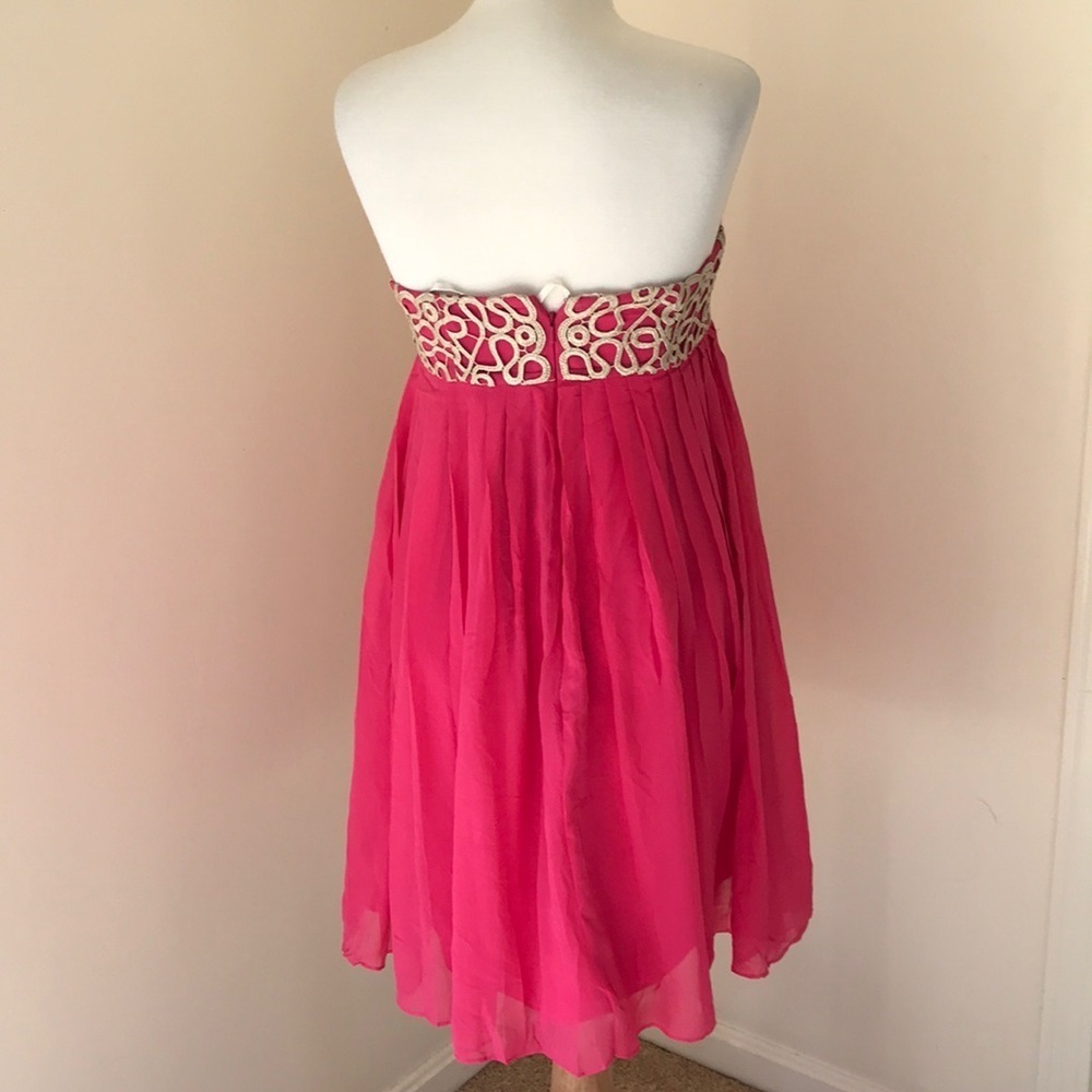 LILLY PULITZER Size 6 pink jillie strapless dress - Picture 3 of 7